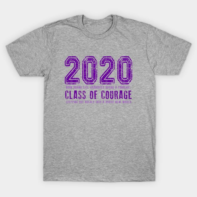 2020 Class of Courage - Purple T-Shirt by Jitterfly